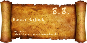 Bucsa Bajnok névjegykártya